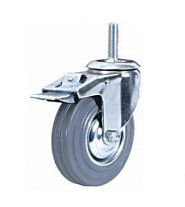 Колесо поворотное резина SCtb 63 160 мм с болтом и тормозом Колесо поворотное резина SCtb 63 160 мм с болтом и тормозом