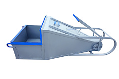 Бадья для бетона «Туфелька» 2,5 с одночелюстным затвором и рычажным приводом Бадья для бетона «Туфелька» 2,5 с одночелюстным затвором и рычажным приводом