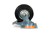 Колесо поворотное резина SRCLb 55 125 мм с тормозом (N) Колесо поворотное резина SRCLb 55 125 мм с тормозом (N)