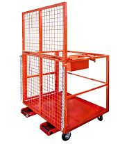 Монтажная платформа универсальная для вилочных погрузчиков 800х1000х1800 мм Монтажная платформа универсальная для вилочных погрузчиков 800х1000х1800 мм