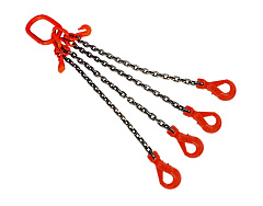 Строп цепной TOR 4СЦ г/п 6,7 т 8,0 м с укорачивающими и самозакрывающимися крюками Строп цепной TOR 4СЦ г/п 6,7 т 8,0 м с укорачивающими и самозакрывающимися крюками