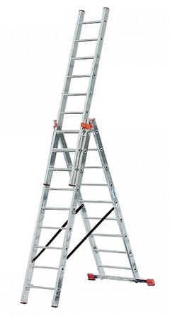 Лестница 3-х секционная алюминиевая 3*9 Лестница 3-х секционная алюминиевая 3*9
