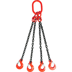Строп цепной TOR 4СЦ г/п 11,2 т 5,0 м с самозакрывающимися крюками Строп цепной TOR 4СЦ г/п 11,2 т 5,0 м с самозакрывающимися крюками
