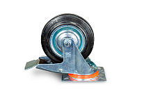 Колесо поворотное резина SCb 63 160 мм с тормозом (N) Колесо поворотное резина SCb 63 160 мм с тормозом (N)