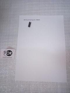 344 Пружина (1.3х9.5х22) внешнего толкателя для тележек гидравлических JC (Top rod spring) 344 Пружина (1.3х9.5х22) внешнего толкателя для тележек гидравлических JC (Top rod spring)