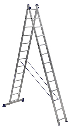Лестница 2-х секционная алюминиевая 2*13 Лестница 2-х секционная алюминиевая 2*13