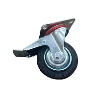 Колесо поворотное резина SCb 42 100 мм с тормозом (F) Колесо поворотное резина SCb 42 100 мм с тормозом (F)